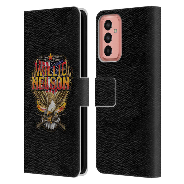 Willie Nelson Grunge Eagle Leather Book Wallet Case Cover For Samsung Galaxy M13 (2022)