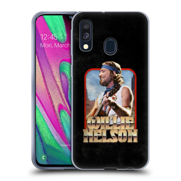 Willie Nelson Grunge Vintage Soft Gel Case for Samsung Galaxy A40 (2019)
