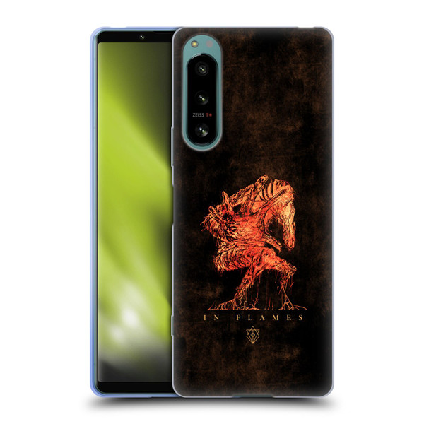 In Flames Metal Grunge Creature Soft Gel Case for Sony Xperia 5 IV