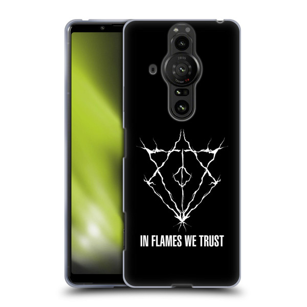 In Flames Metal Grunge Jesterhead Logo Soft Gel Case for Sony Xperia Pro-I