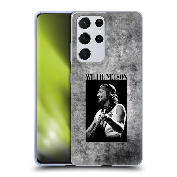 Willie Nelson Grunge Black And White Soft Gel Case for Samsung Galaxy S21 Ultra 5G