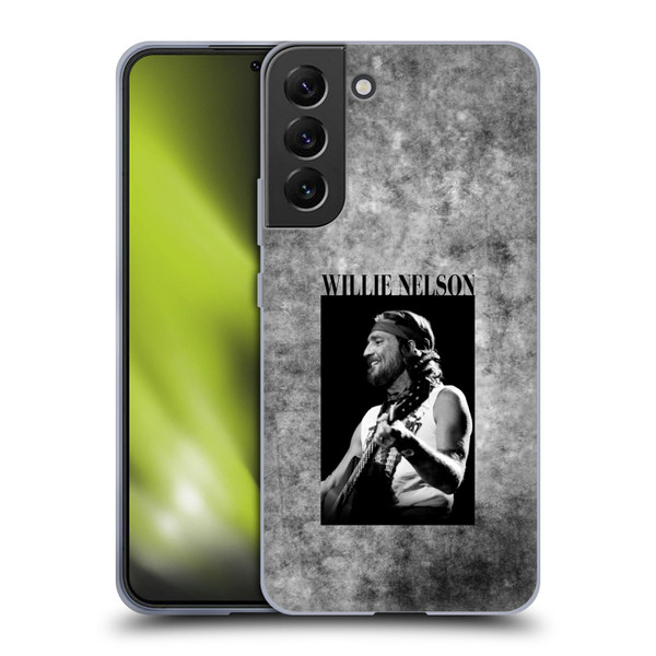 Willie Nelson Grunge Black And White Soft Gel Case for Samsung Galaxy S22+ 5G