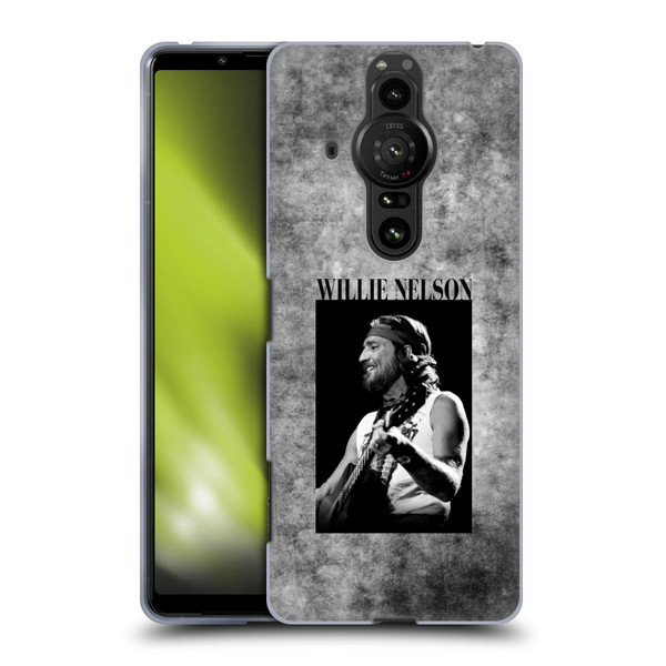 Willie Nelson Grunge Black And White Soft Gel Case for Sony Xperia Pro-I