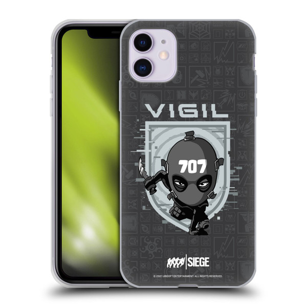 Tom Clancy's Rainbow Six Siege Chibi Operators Vigil Soft Gel Case for Apple iPhone 11