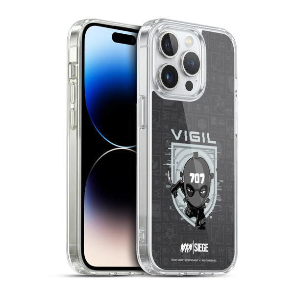 Tom Clancy's Rainbow Six Siege Chibi Operators Vigil Soft Gel Case for Apple iPhone 13 Pro & MagSafe