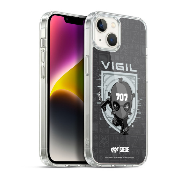 Tom Clancy's Rainbow Six Siege Chibi Operators Vigil Soft Gel Case for Apple iPhone 14 Plus & MagSafe