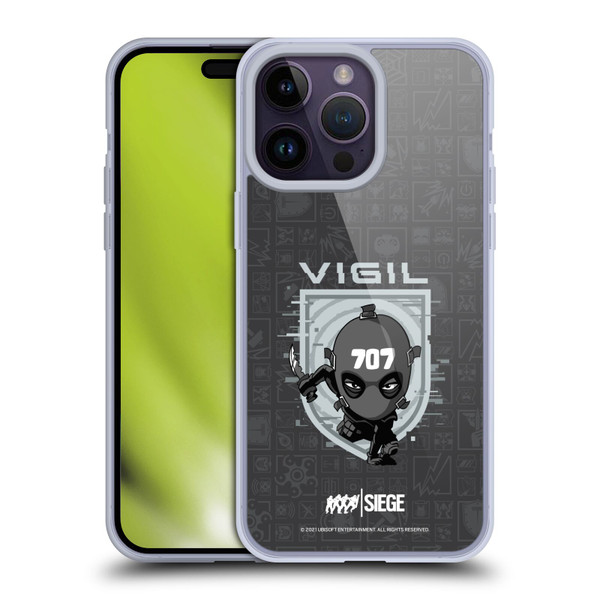 Tom Clancy's Rainbow Six Siege Chibi Operators Vigil Soft Gel Case for Apple iPhone 14 Pro Max