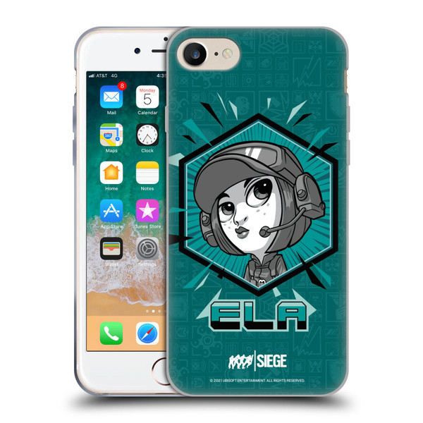 Tom Clancy's Rainbow Six Siege Chibi Operators Ela Soft Gel Case for Apple iPhone 7 / 8 / SE 2020 & 2022