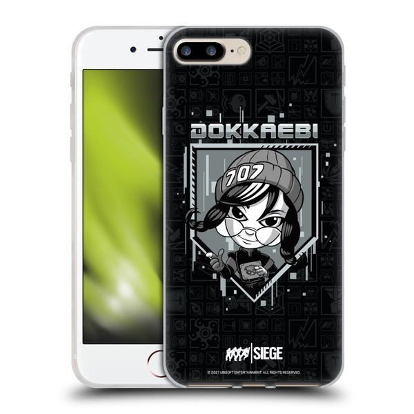 Tom Clancy's Rainbow Six Siege Chibi Operators Dokkaebi Soft Gel Case for Apple iPhone 7 Plus / iPhone 8 Plus