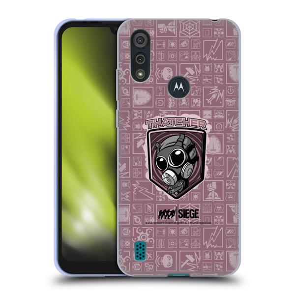 Tom Clancy's Rainbow Six Siege Chibi Operators Thatcher Soft Gel Case for Motorola Moto E6s (2020)