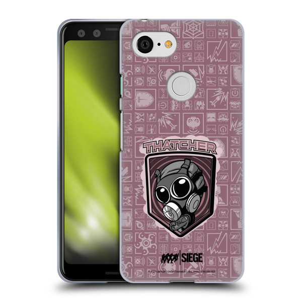Tom Clancy's Rainbow Six Siege Chibi Operators Thatcher Soft Gel Case for Google Pixel 3
