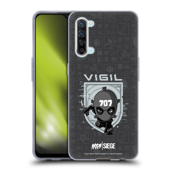 Tom Clancy's Rainbow Six Siege Chibi Operators Vigil Soft Gel Case for OPPO Find X2 Lite 5G