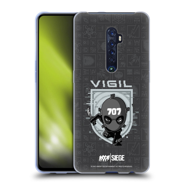 Tom Clancy's Rainbow Six Siege Chibi Operators Vigil Soft Gel Case for OPPO Reno 2