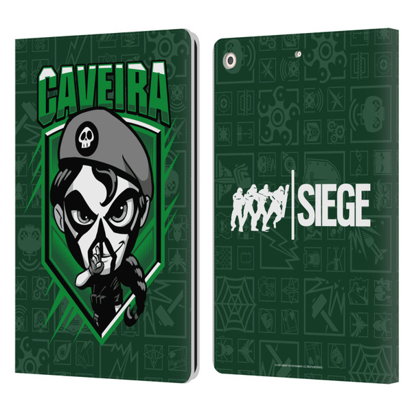 Tom Clancy's Rainbow Six Siege Chibi Operators Caveira Leather Book Wallet Case Cover For Apple iPad 10.2 2019/2020/2021