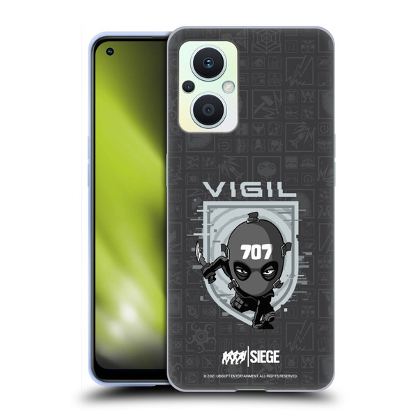 Tom Clancy's Rainbow Six Siege Chibi Operators Vigil Soft Gel Case for OPPO Reno8 Lite
