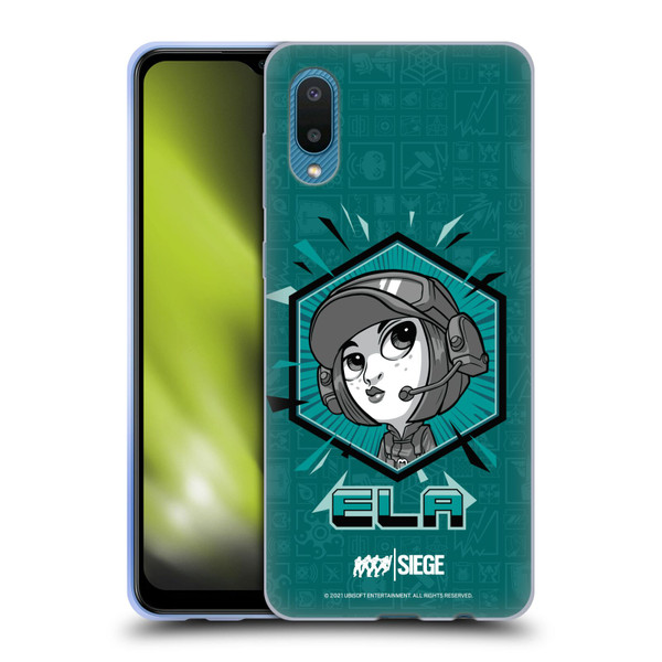 Tom Clancy's Rainbow Six Siege Chibi Operators Ela Soft Gel Case for Samsung Galaxy A02/M02 (2021)