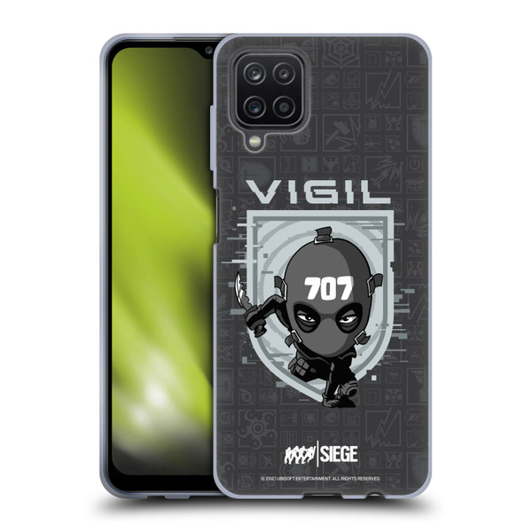 Tom Clancy's Rainbow Six Siege Chibi Operators Vigil Soft Gel Case for Samsung Galaxy A12 (2020)