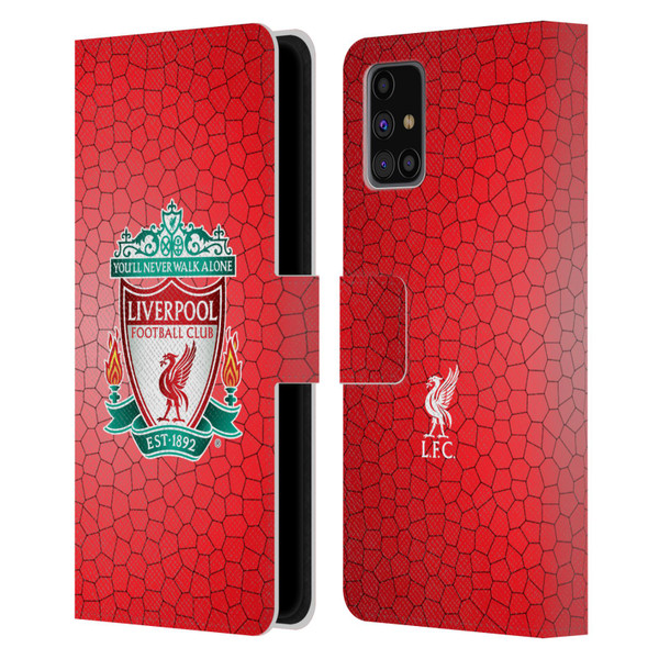 Liverpool Football Club Crest 2 Red Pixel 1 Leather Book Wallet Case Cover For Samsung Galaxy M31s (2020)