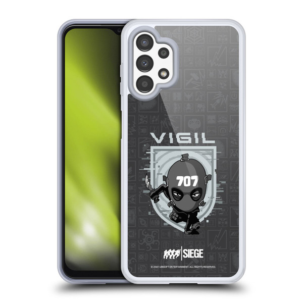 Tom Clancy's Rainbow Six Siege Chibi Operators Vigil Soft Gel Case for Samsung Galaxy A13 (2022)