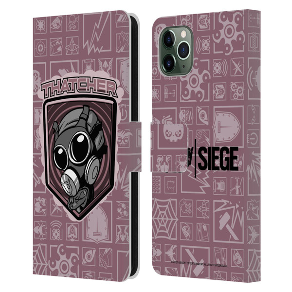 Tom Clancy's Rainbow Six Siege Chibi Operators Thatcher Leather Book Wallet Case Cover For Apple iPhone 11 Pro Max