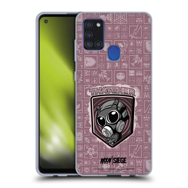 Tom Clancy's Rainbow Six Siege Chibi Operators Thatcher Soft Gel Case for Samsung Galaxy A21s (2020)