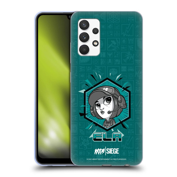 Tom Clancy's Rainbow Six Siege Chibi Operators Ela Soft Gel Case for Samsung Galaxy A32 (2021)