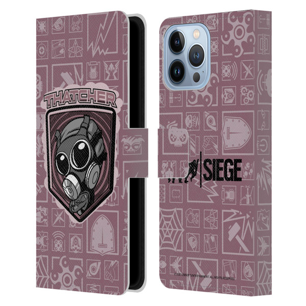 Tom Clancy's Rainbow Six Siege Chibi Operators Thatcher Leather Book Wallet Case Cover For Apple iPhone 13 Pro Max
