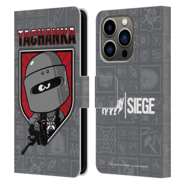 Tom Clancy's Rainbow Six Siege Chibi Operators Tachanka Leather Book Wallet Case Cover For Apple iPhone 14 Pro