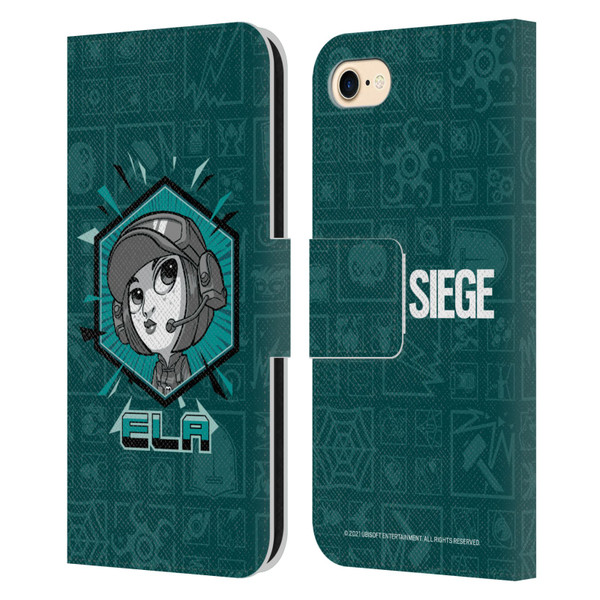 Tom Clancy's Rainbow Six Siege Chibi Operators Ela Leather Book Wallet Case Cover For Apple iPhone 7 / 8 / SE 2020 & 2022