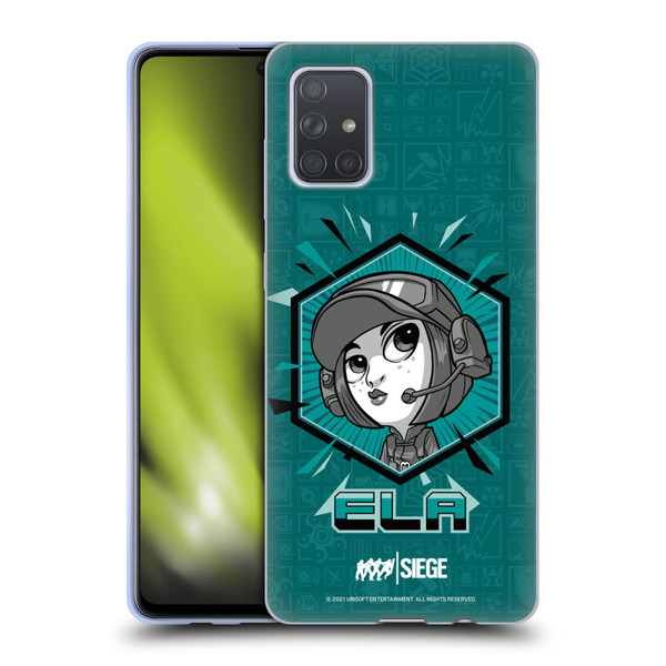 Tom Clancy's Rainbow Six Siege Chibi Operators Ela Soft Gel Case for Samsung Galaxy A71 (2019)