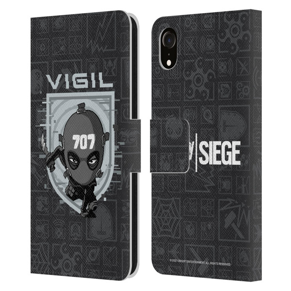 Tom Clancy's Rainbow Six Siege Chibi Operators Vigil Leather Book Wallet Case Cover For Apple iPhone XR