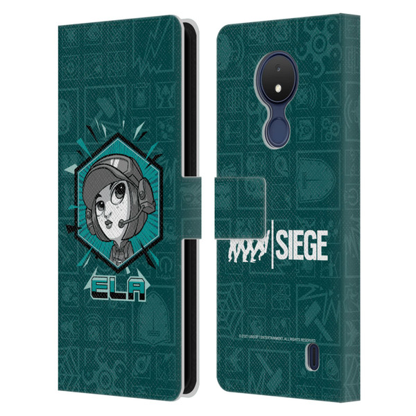 Tom Clancy's Rainbow Six Siege Chibi Operators Ela Leather Book Wallet Case Cover For Nokia C21