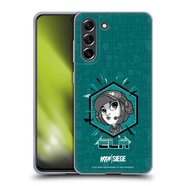 Tom Clancy's Rainbow Six Siege Chibi Operators Ela Soft Gel Case for Samsung Galaxy S21 FE 5G