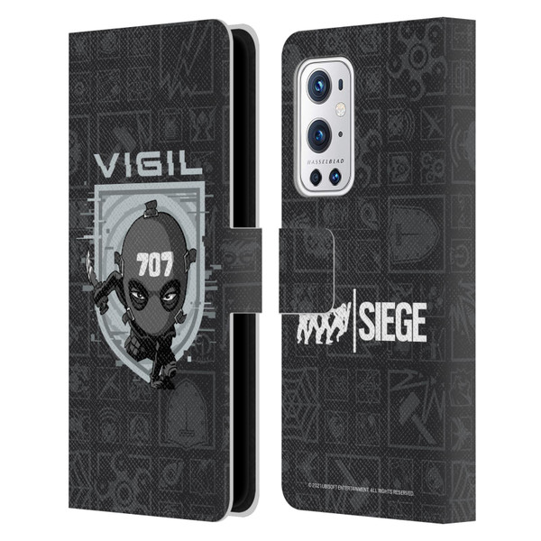 Tom Clancy's Rainbow Six Siege Chibi Operators Vigil Leather Book Wallet Case Cover For OnePlus 9 Pro