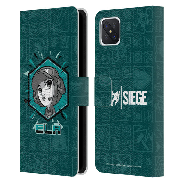 Tom Clancy's Rainbow Six Siege Chibi Operators Ela Leather Book Wallet Case Cover For OPPO Reno4 Z 5G