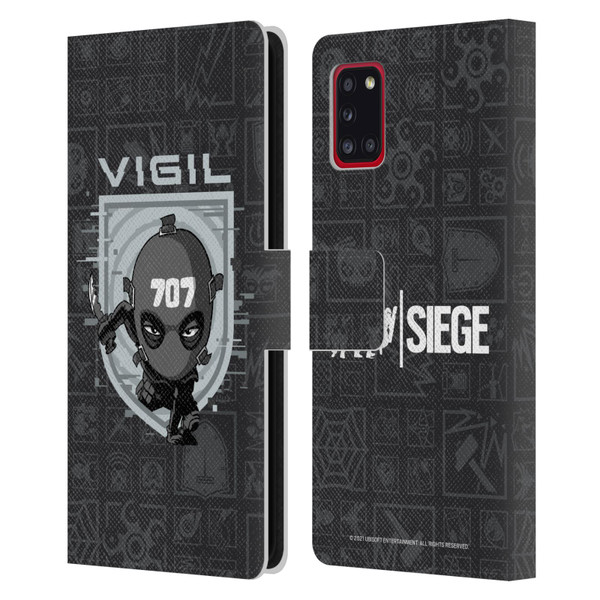 Tom Clancy's Rainbow Six Siege Chibi Operators Vigil Leather Book Wallet Case Cover For Samsung Galaxy A31 (2020)