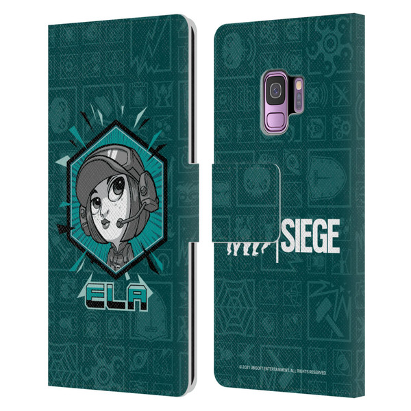 Tom Clancy's Rainbow Six Siege Chibi Operators Ela Leather Book Wallet Case Cover For Samsung Galaxy S9