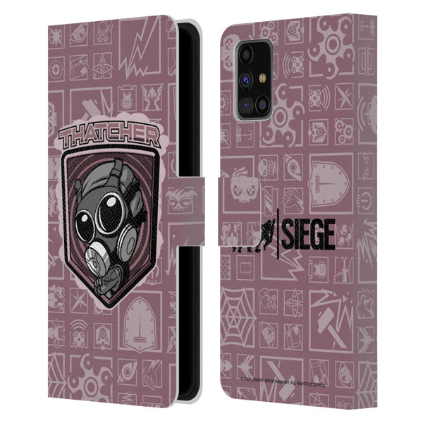 Tom Clancy's Rainbow Six Siege Chibi Operators Thatcher Leather Book Wallet Case Cover For Samsung Galaxy M31s (2020)