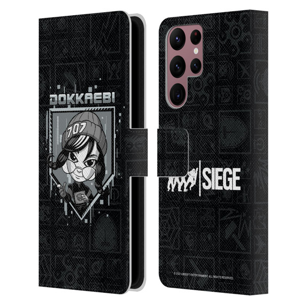 Tom Clancy's Rainbow Six Siege Chibi Operators Dokkaebi Leather Book Wallet Case Cover For Samsung Galaxy S22 Ultra 5G