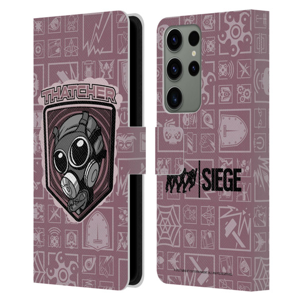 Tom Clancy's Rainbow Six Siege Chibi Operators Thatcher Leather Book Wallet Case Cover For Samsung Galaxy S23 Ultra 5G