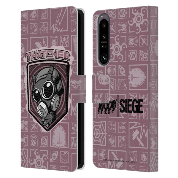 Tom Clancy's Rainbow Six Siege Chibi Operators Thatcher Leather Book Wallet Case Cover For Sony Xperia 1 IV