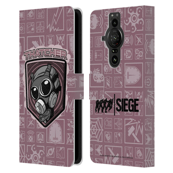 Tom Clancy's Rainbow Six Siege Chibi Operators Thatcher Leather Book Wallet Case Cover For Sony Xperia Pro-I