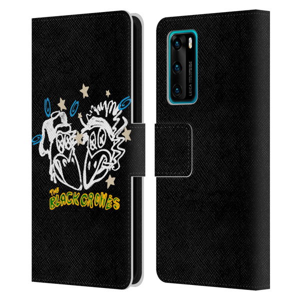 The Black Crowes Graphics Heads Leather Book Wallet Case Cover For Huawei P40 5G