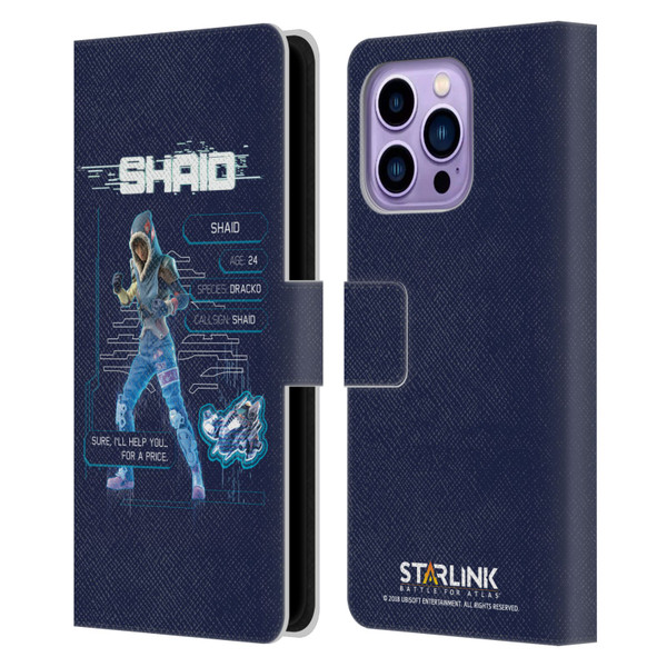 Starlink Battle for Atlas Character Art Shaid 2 Leather Book Wallet Case Cover For Apple iPhone 14 Pro Max