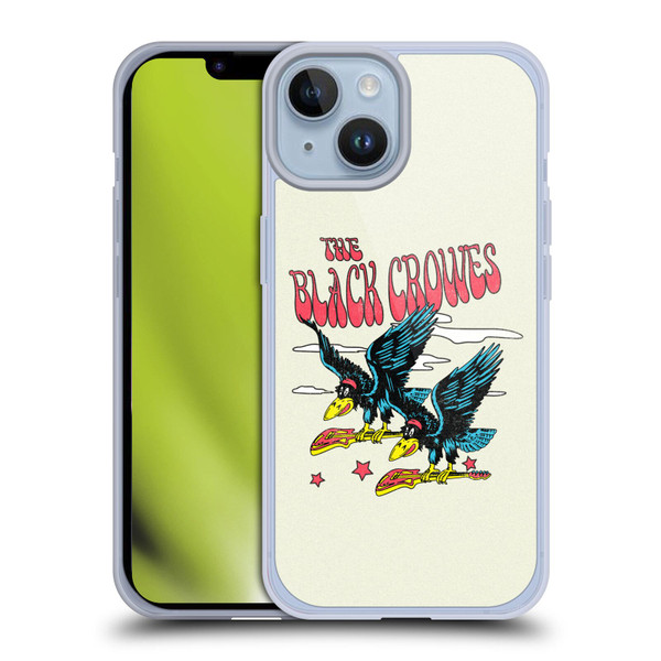 The Black Crowes Graphics Flying Guitars Soft Gel Case for Apple iPhone 14