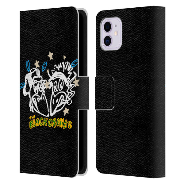 The Black Crowes Graphics Heads Leather Book Wallet Case Cover For Apple iPhone 11