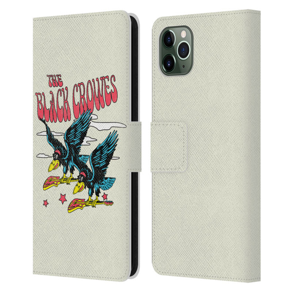 The Black Crowes Graphics Flying Guitars Leather Book Wallet Case Cover For Apple iPhone 11 Pro Max