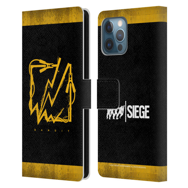 Tom Clancy's Rainbow Six Siege Icons Bandit Leather Book Wallet Case Cover For Apple iPhone 12 Pro Max