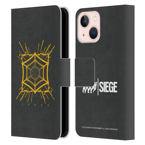 Tom Clancy's Rainbow Six Siege Icons Jager Leather Book Wallet Case Cover For Apple iPhone 13 Mini