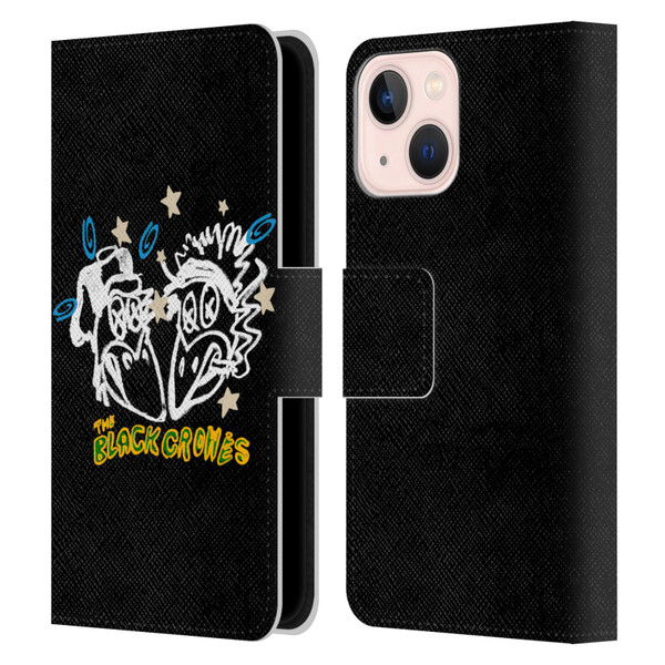 The Black Crowes Graphics Heads Leather Book Wallet Case Cover For Apple iPhone 13 Mini